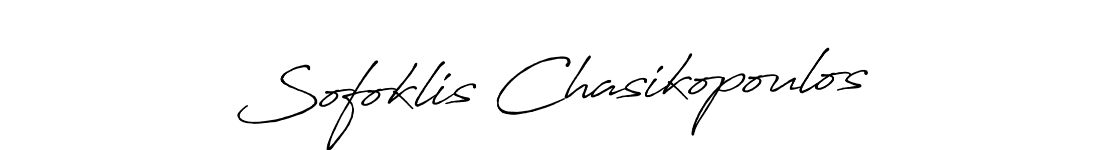 Design your own signature with our free online signature maker. With this signature software, you can create a handwritten (Antro_Vectra_Bolder) signature for name Sofoklis Chasikopoulos. Sofoklis Chasikopoulos signature style 7 images and pictures png