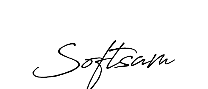 Design your own signature with our free online signature maker. With this signature software, you can create a handwritten (Antro_Vectra_Bolder) signature for name Softsam. Softsam signature style 7 images and pictures png