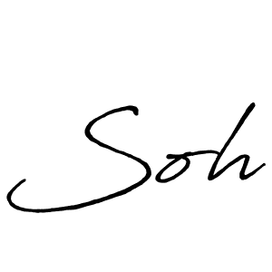 Make a beautiful signature design for name Soh. With this signature (Antro_Vectra_Bolder) style, you can create a handwritten signature for free. Soh signature style 7 images and pictures png