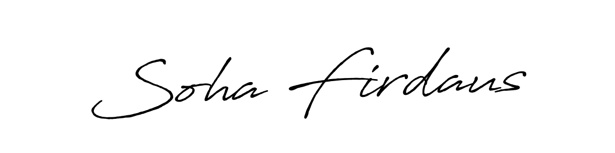 You should practise on your own different ways (Antro_Vectra_Bolder) to write your name (Soha Firdaus) in signature. don't let someone else do it for you. Soha Firdaus signature style 7 images and pictures png