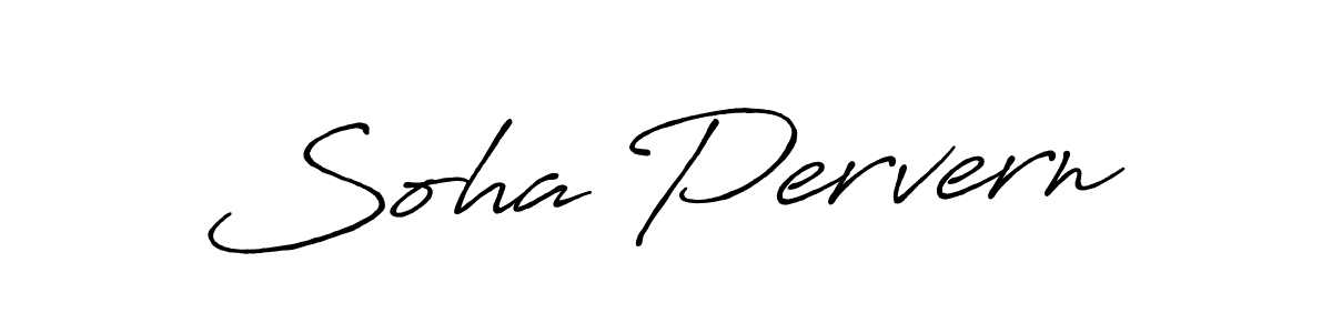 Make a beautiful signature design for name Soha Pervern. With this signature (Antro_Vectra_Bolder) style, you can create a handwritten signature for free. Soha Pervern signature style 7 images and pictures png