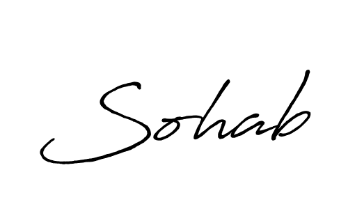 How to make Sohab name signature. Use Antro_Vectra_Bolder style for creating short signs online. This is the latest handwritten sign. Sohab signature style 7 images and pictures png