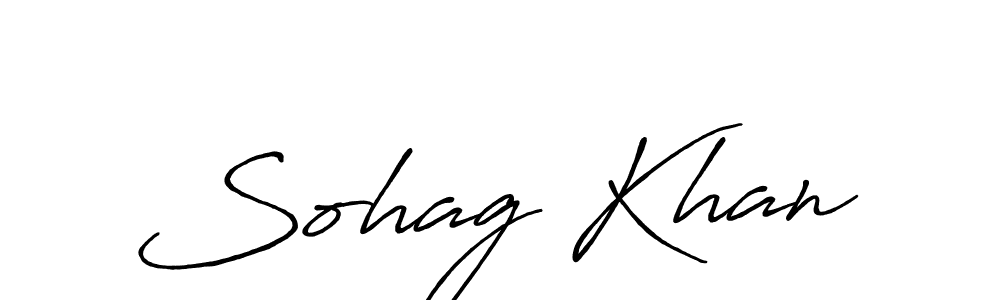 Sohag Khan stylish signature style. Best Handwritten Sign (Antro_Vectra_Bolder) for my name. Handwritten Signature Collection Ideas for my name Sohag Khan. Sohag Khan signature style 7 images and pictures png