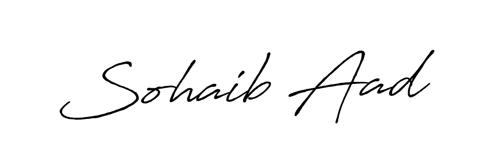 It looks lik you need a new signature style for name Sohaib Aad. Design unique handwritten (Antro_Vectra_Bolder) signature with our free signature maker in just a few clicks. Sohaib Aad signature style 7 images and pictures png