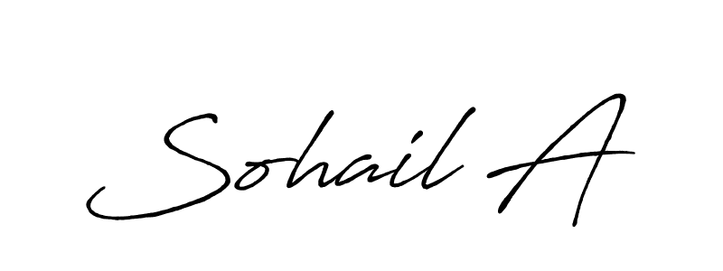 This is the best signature style for the Sohail A name. Also you like these signature font (Antro_Vectra_Bolder). Mix name signature. Sohail A signature style 7 images and pictures png