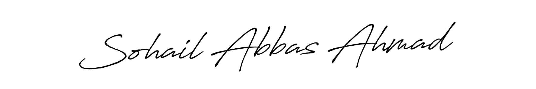 Use a signature maker to create a handwritten signature online. With this signature software, you can design (Antro_Vectra_Bolder) your own signature for name Sohail Abbas Ahmad. Sohail Abbas Ahmad signature style 7 images and pictures png