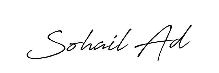 Sohail Ad stylish signature style. Best Handwritten Sign (Antro_Vectra_Bolder) for my name. Handwritten Signature Collection Ideas for my name Sohail Ad. Sohail Ad signature style 7 images and pictures png