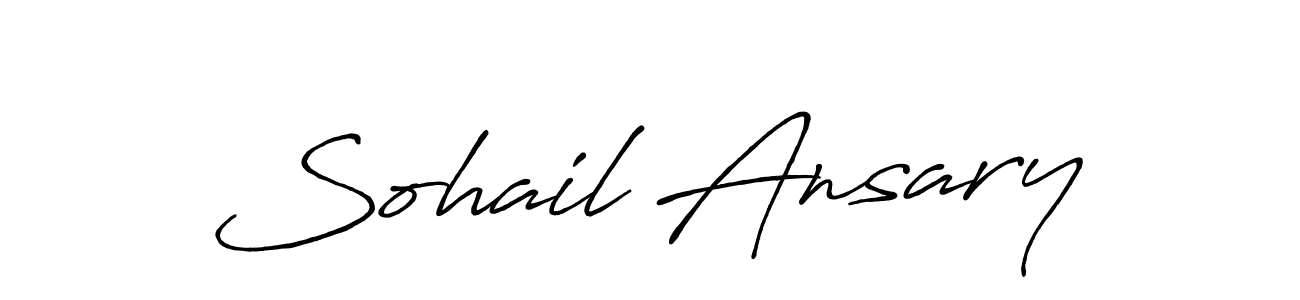 Design your own signature with our free online signature maker. With this signature software, you can create a handwritten (Antro_Vectra_Bolder) signature for name Sohail Ansary. Sohail Ansary signature style 7 images and pictures png
