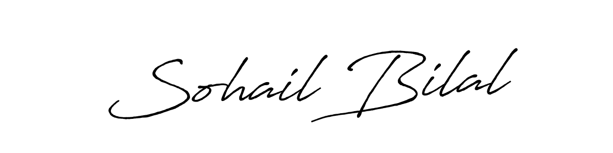How to Draw Sohail Bilal signature style? Antro_Vectra_Bolder is a latest design signature styles for name Sohail Bilal. Sohail Bilal signature style 7 images and pictures png