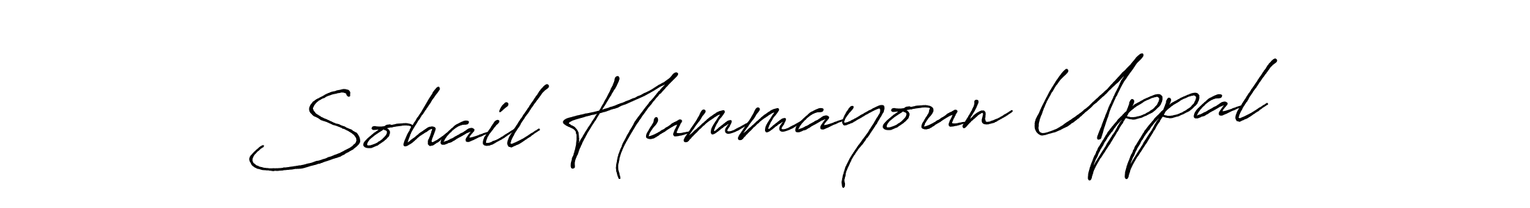 Create a beautiful signature design for name Sohail Hummayoun Uppal. With this signature (Antro_Vectra_Bolder) fonts, you can make a handwritten signature for free. Sohail Hummayoun Uppal signature style 7 images and pictures png