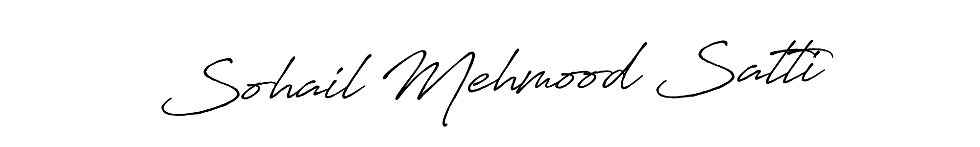 The best way (Antro_Vectra_Bolder) to make a short signature is to pick only two or three words in your name. The name Sohail Mehmood Satti include a total of six letters. For converting this name. Sohail Mehmood Satti signature style 7 images and pictures png