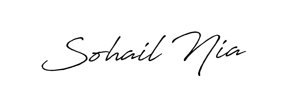 The best way (Antro_Vectra_Bolder) to make a short signature is to pick only two or three words in your name. The name Sohail Nia include a total of six letters. For converting this name. Sohail Nia signature style 7 images and pictures png