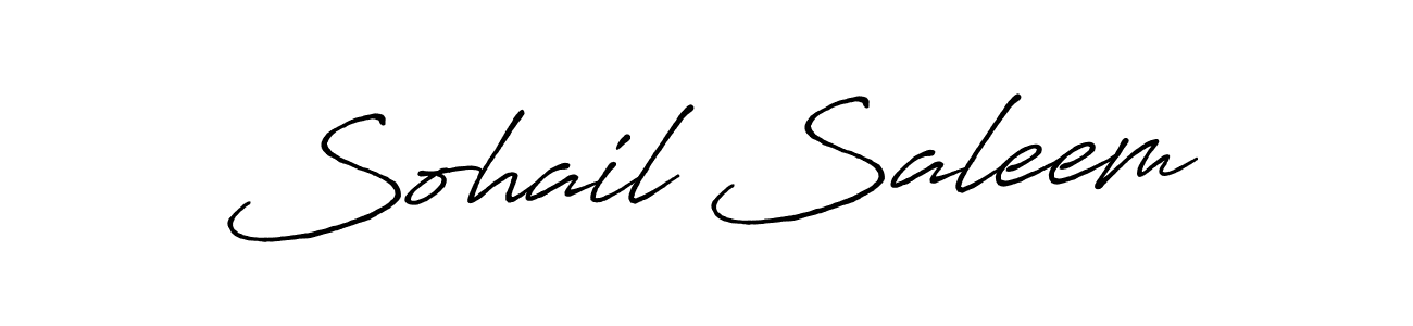Create a beautiful signature design for name Sohail Saleem. With this signature (Antro_Vectra_Bolder) fonts, you can make a handwritten signature for free. Sohail Saleem signature style 7 images and pictures png