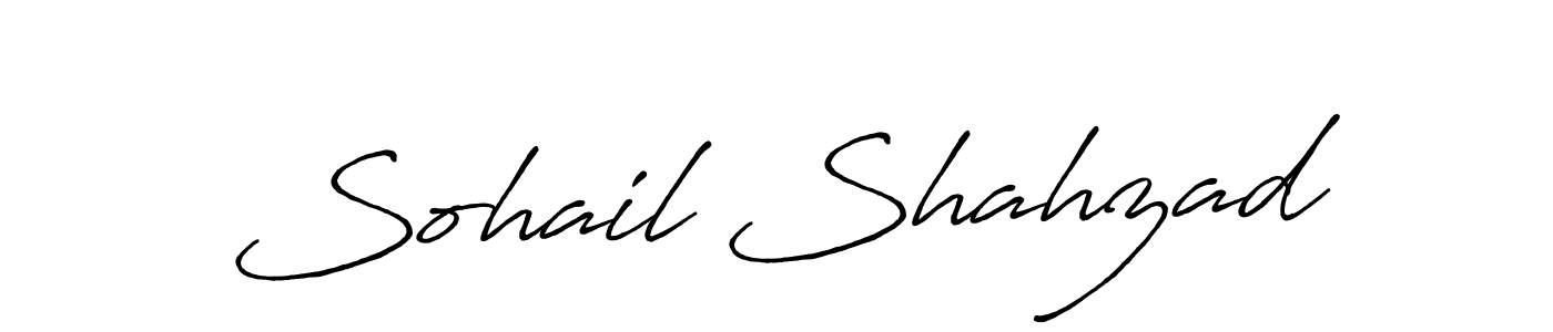 How to make Sohail Shahzad name signature. Use Antro_Vectra_Bolder style for creating short signs online. This is the latest handwritten sign. Sohail Shahzad signature style 7 images and pictures png
