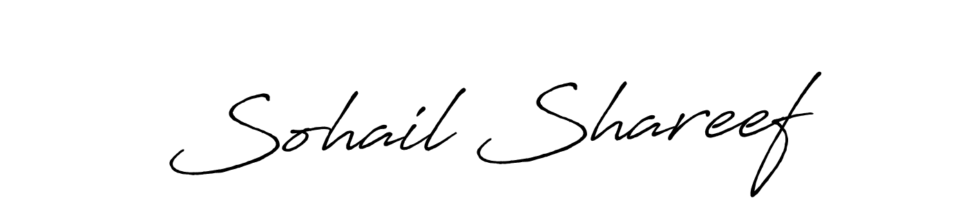 How to make Sohail Shareef signature? Antro_Vectra_Bolder is a professional autograph style. Create handwritten signature for Sohail Shareef name. Sohail Shareef signature style 7 images and pictures png
