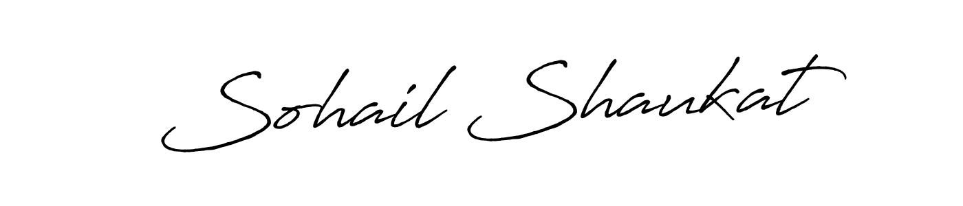 Make a beautiful signature design for name Sohail Shaukat. With this signature (Antro_Vectra_Bolder) style, you can create a handwritten signature for free. Sohail Shaukat signature style 7 images and pictures png