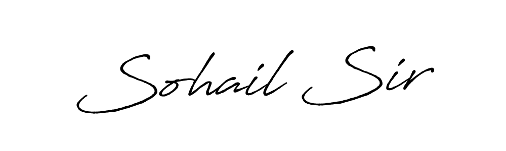 Also we have Sohail Sir name is the best signature style. Create professional handwritten signature collection using Antro_Vectra_Bolder autograph style. Sohail Sir signature style 7 images and pictures png