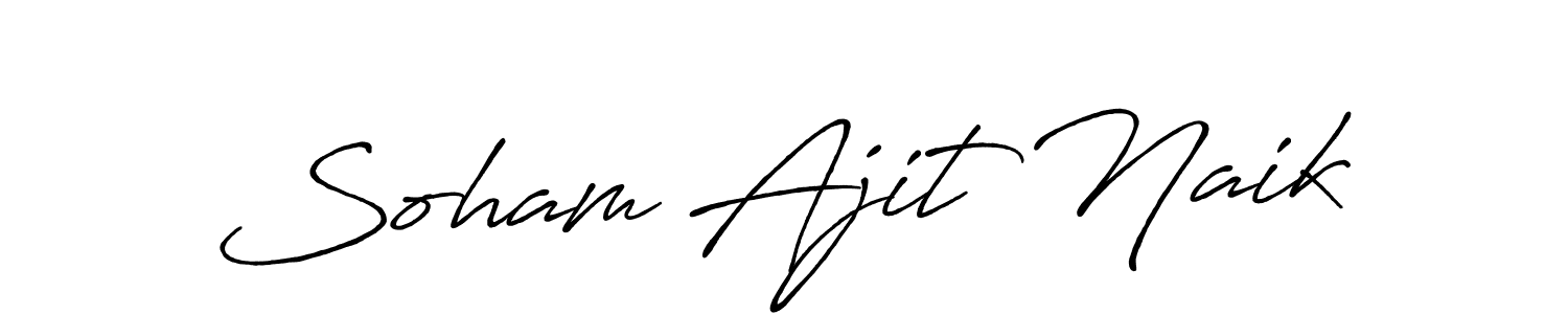 You should practise on your own different ways (Antro_Vectra_Bolder) to write your name (Soham Ajit Naik) in signature. don't let someone else do it for you. Soham Ajit Naik signature style 7 images and pictures png