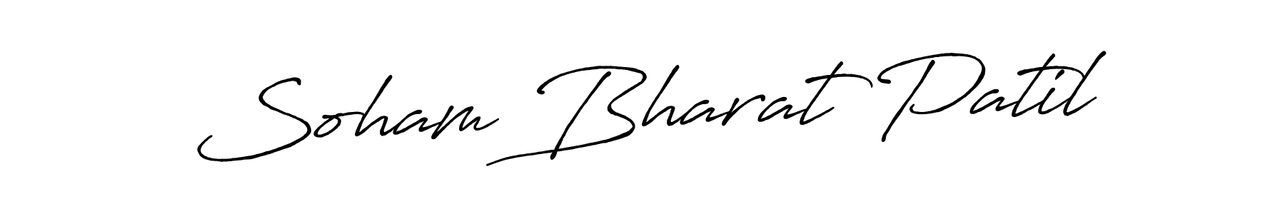 Also we have Soham Bharat Patil name is the best signature style. Create professional handwritten signature collection using Antro_Vectra_Bolder autograph style. Soham Bharat Patil signature style 7 images and pictures png