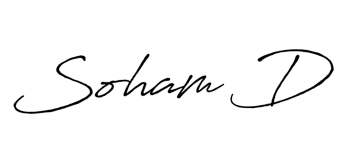 It looks lik you need a new signature style for name Soham D. Design unique handwritten (Antro_Vectra_Bolder) signature with our free signature maker in just a few clicks. Soham D signature style 7 images and pictures png