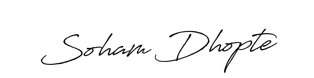 Make a beautiful signature design for name Soham Dhopte. Use this online signature maker to create a handwritten signature for free. Soham Dhopte signature style 7 images and pictures png