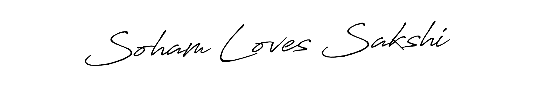 Make a beautiful signature design for name Soham Loves Sakshi. With this signature (Antro_Vectra_Bolder) style, you can create a handwritten signature for free. Soham Loves Sakshi signature style 7 images and pictures png