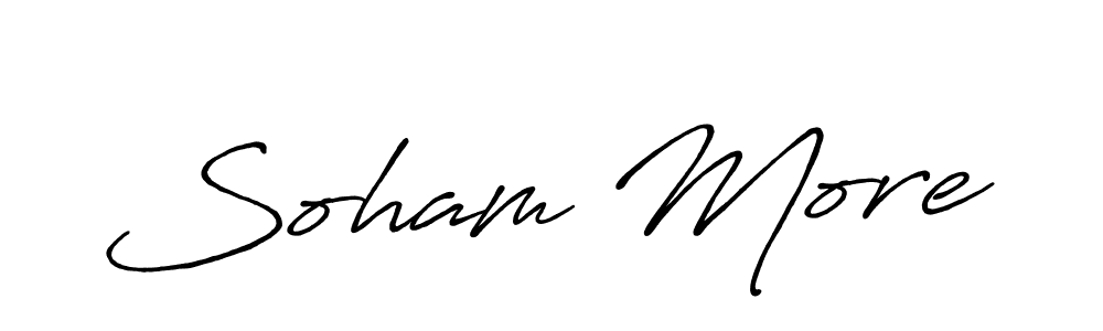 Design your own signature with our free online signature maker. With this signature software, you can create a handwritten (Antro_Vectra_Bolder) signature for name Soham More. Soham More signature style 7 images and pictures png