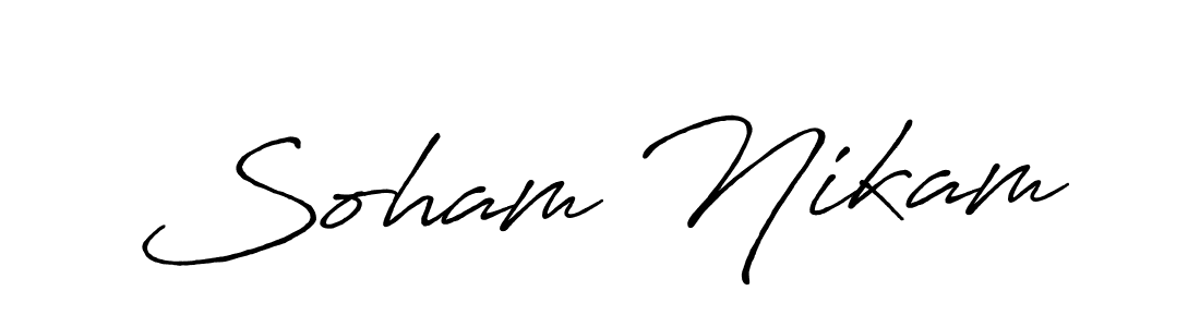 Also we have Soham Nikam name is the best signature style. Create professional handwritten signature collection using Antro_Vectra_Bolder autograph style. Soham Nikam signature style 7 images and pictures png