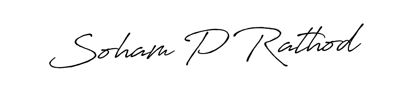 Make a beautiful signature design for name Soham P Rathod. With this signature (Antro_Vectra_Bolder) style, you can create a handwritten signature for free. Soham P Rathod signature style 7 images and pictures png