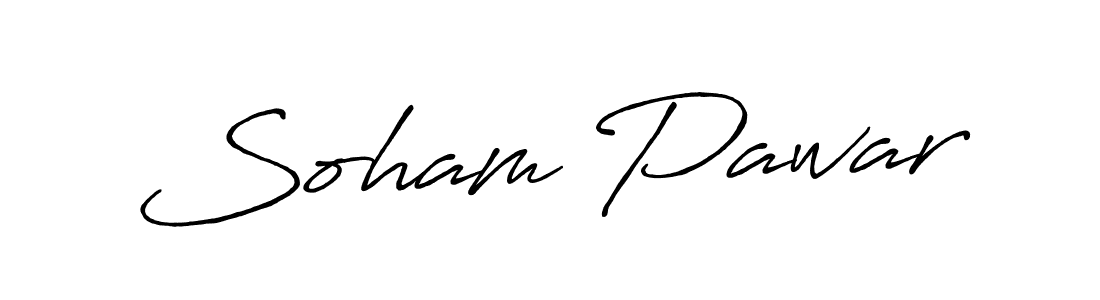 How to make Soham Pawar signature? Antro_Vectra_Bolder is a professional autograph style. Create handwritten signature for Soham Pawar name. Soham Pawar signature style 7 images and pictures png