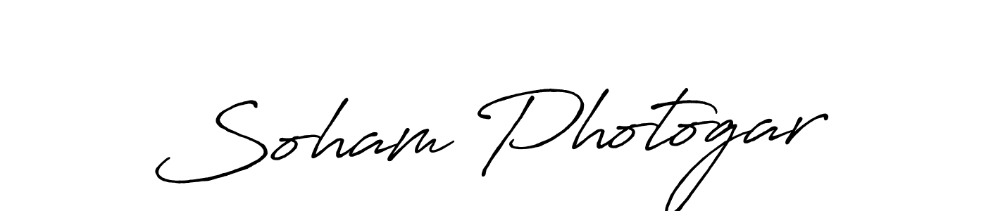 Antro_Vectra_Bolder is a professional signature style that is perfect for those who want to add a touch of class to their signature. It is also a great choice for those who want to make their signature more unique. Get Soham Photogar name to fancy signature for free. Soham Photogar signature style 7 images and pictures png