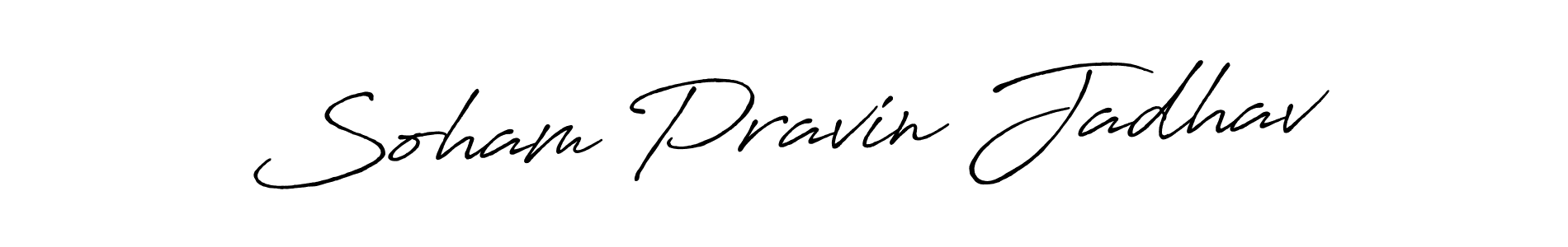 Also we have Soham Pravin Jadhav name is the best signature style. Create professional handwritten signature collection using Antro_Vectra_Bolder autograph style. Soham Pravin Jadhav signature style 7 images and pictures png