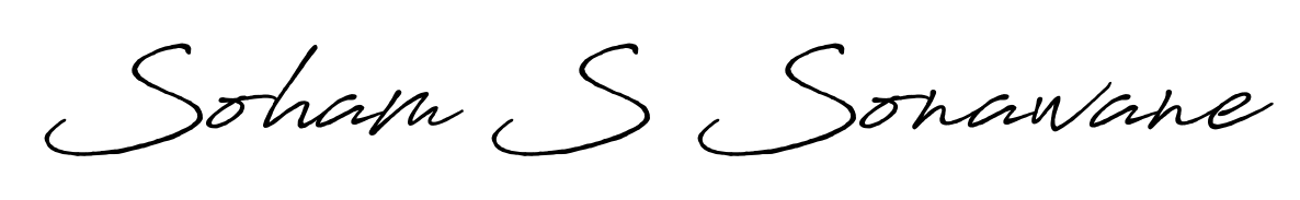 How to make Soham S Sonawane signature? Antro_Vectra_Bolder is a professional autograph style. Create handwritten signature for Soham S Sonawane name. Soham S Sonawane signature style 7 images and pictures png