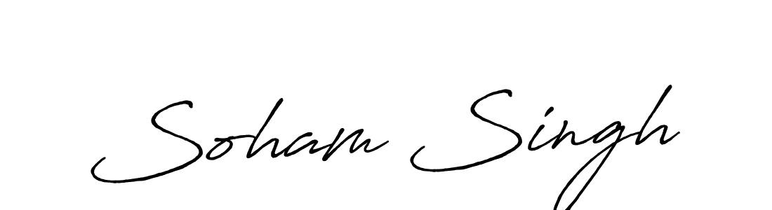 Create a beautiful signature design for name Soham Singh. With this signature (Antro_Vectra_Bolder) fonts, you can make a handwritten signature for free. Soham Singh signature style 7 images and pictures png