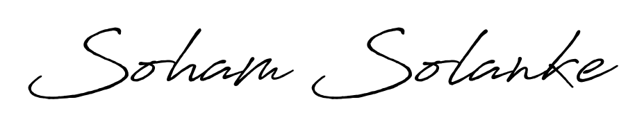 Create an unforgettable impression when signing with Soham Solanke name styled in Antro_Vectra_Bolder typography. 100% free online generator. Soham Solanke signature style 7 images and pictures png