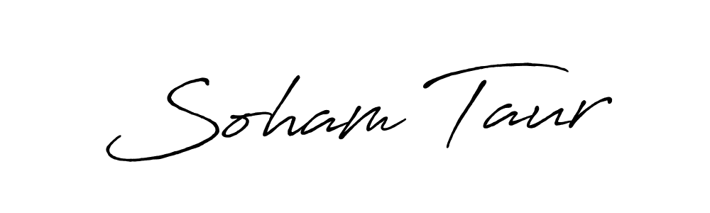 Soham Taur stylish signature style. Best Handwritten Sign (Antro_Vectra_Bolder) for my name. Handwritten Signature Collection Ideas for my name Soham Taur. Soham Taur signature style 7 images and pictures png