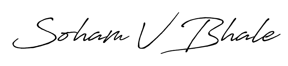 The Antro_Vectra_Bolder signature style provides a bold statement for name Soham V Bhale. Designed for business owners, executives, and leaders. Soham V Bhale signature style 7 images and pictures png