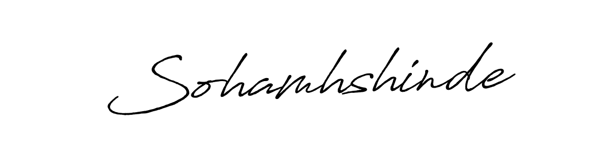 How to make Sohamhshinde name signature. Use Antro_Vectra_Bolder style for creating short signs online. This is the latest handwritten sign. Sohamhshinde signature style 7 images and pictures png