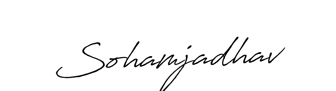 The best way (Antro_Vectra_Bolder) to make a short signature is to pick only two or three words in your name. The name Sohamjadhav include a total of six letters. For converting this name. Sohamjadhav signature style 7 images and pictures png