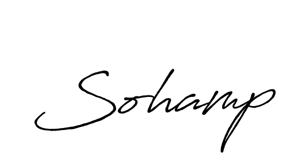 Make a beautiful signature design for name Sohamp. With this signature (Antro_Vectra_Bolder) style, you can create a handwritten signature for free. Sohamp signature style 7 images and pictures png