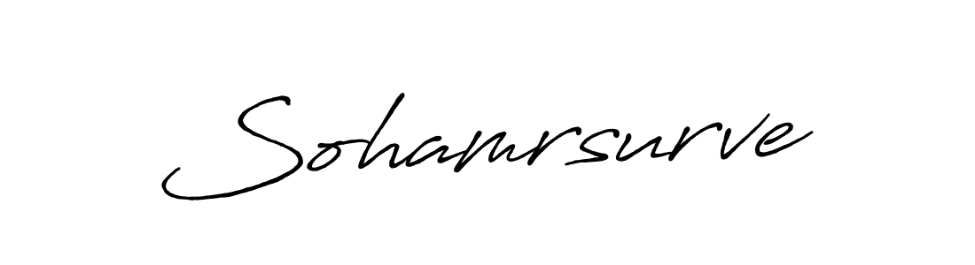 How to make Sohamrsurve name signature. Use Antro_Vectra_Bolder style for creating short signs online. This is the latest handwritten sign. Sohamrsurve signature style 7 images and pictures png