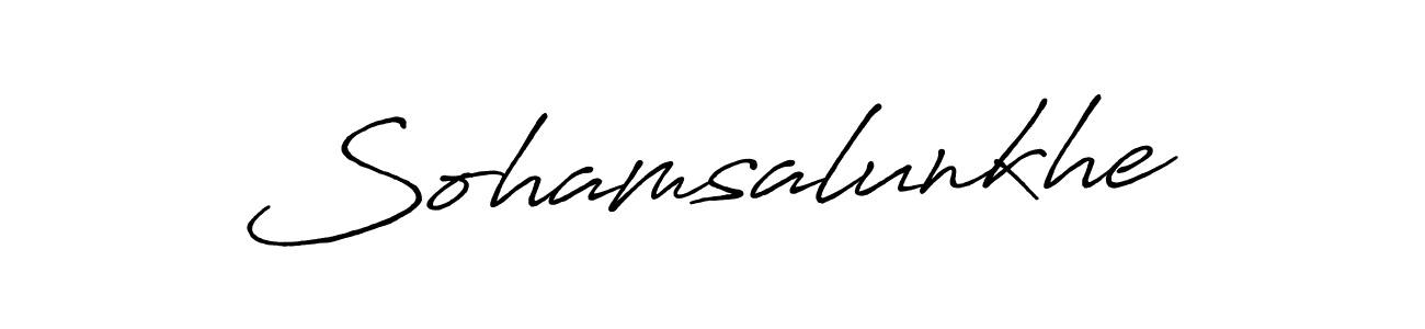 It looks lik you need a new signature style for name Sohamsalunkhe. Design unique handwritten (Antro_Vectra_Bolder) signature with our free signature maker in just a few clicks. Sohamsalunkhe signature style 7 images and pictures png