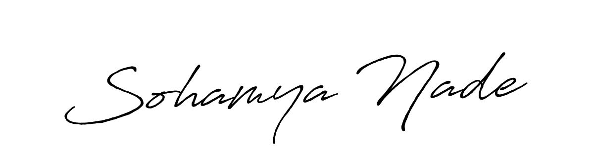 Design your own signature with our free online signature maker. With this signature software, you can create a handwritten (Antro_Vectra_Bolder) signature for name Sohamya Nade. Sohamya Nade signature style 7 images and pictures png