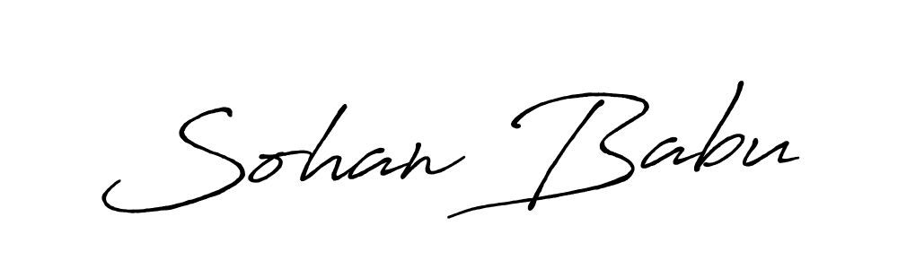 Create a beautiful signature design for name Sohan Babu. With this signature (Antro_Vectra_Bolder) fonts, you can make a handwritten signature for free. Sohan Babu signature style 7 images and pictures png