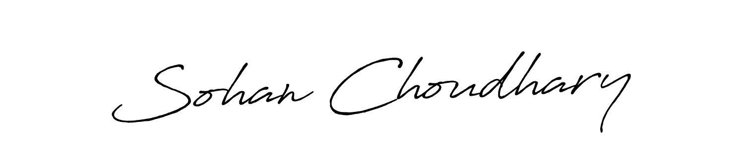 Make a beautiful signature design for name Sohan Choudhary. With this signature (Antro_Vectra_Bolder) style, you can create a handwritten signature for free. Sohan Choudhary signature style 7 images and pictures png