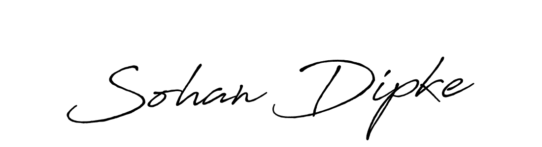 How to make Sohan Dipke signature? Antro_Vectra_Bolder is a professional autograph style. Create handwritten signature for Sohan Dipke name. Sohan Dipke signature style 7 images and pictures png