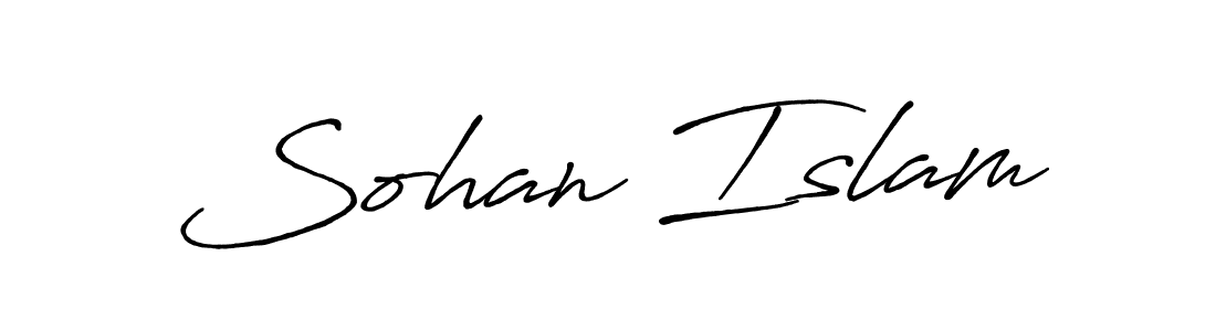 Make a beautiful signature design for name Sohan Islam. With this signature (Antro_Vectra_Bolder) style, you can create a handwritten signature for free. Sohan Islam signature style 7 images and pictures png