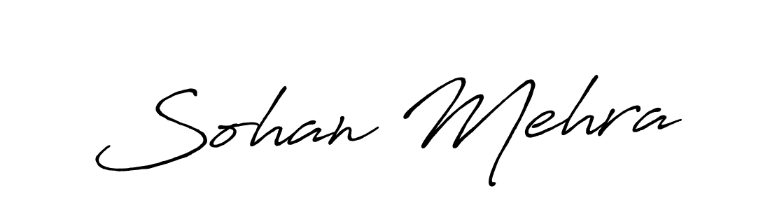 You should practise on your own different ways (Antro_Vectra_Bolder) to write your name (Sohan Mehra) in signature. don't let someone else do it for you. Sohan Mehra signature style 7 images and pictures png