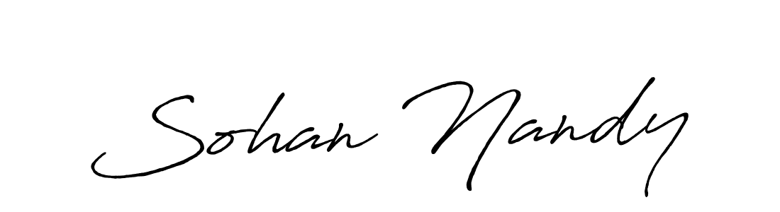 Sohan Nandy stylish signature style. Best Handwritten Sign (Antro_Vectra_Bolder) for my name. Handwritten Signature Collection Ideas for my name Sohan Nandy. Sohan Nandy signature style 7 images and pictures png