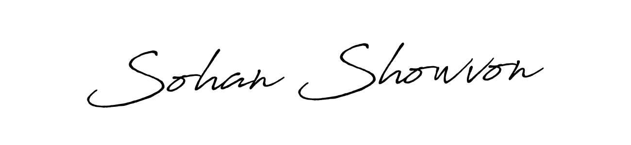 Create a beautiful signature design for name Sohan Showvon. With this signature (Antro_Vectra_Bolder) fonts, you can make a handwritten signature for free. Sohan Showvon signature style 7 images and pictures png